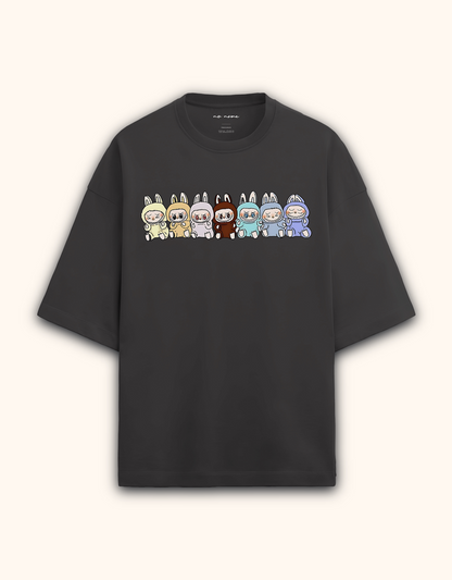 Labubu x No Name Black T-Shirt